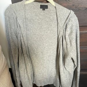 JCrew Collection Cashmere Zip-Front Hoodie